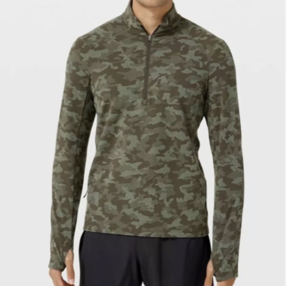 Lulu Lemon Men's Surge Warm 1/2 Zip Jacquard